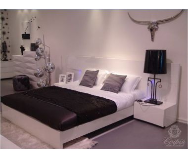 Бежевая глянцевая спальня Шоколад из МДФ Бежевая глянцевая спальня Шоколад из МДФ