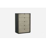 Комод високий Merida 5Д Sofiya з МДФ графіт беж