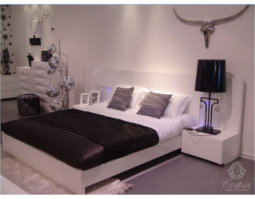 Бежева глянсова спальня Шоколад із МДФ