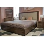 Сучасне двоспальне ліжко Zaragoza Sofiya 180x200 см з LED підсвічуванням із МДФ та екошкіри