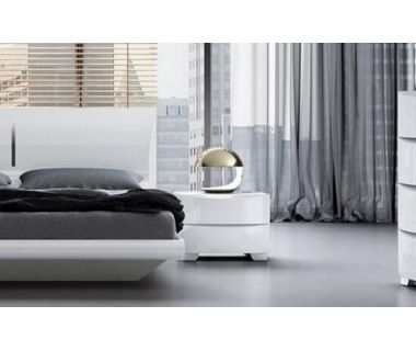 Приліжкова тумба 2Ш Torino Sofiya з МДФ білий глянець Приліжкова тумба 2Ш Torino Sofiya з МДФ білий глянець