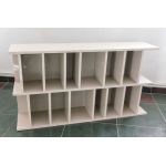 Стеллаж книжный Опал Sofiya из МДФ бежевый глянец