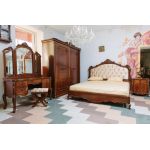 Класична спальня Флоренція Sofiya 180*200 см із МДФ, горіх з патиною, матовий