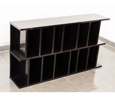 Стеллаж книжный Опал Sofiya из МДФ черный глянец