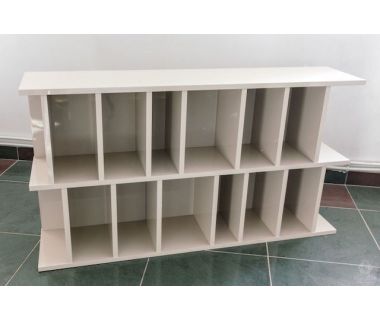 Стеллаж книжный Опал Sofiya из МДФ бежевый глянец