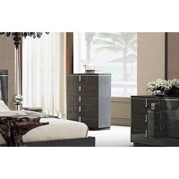 Комод высокий Alicante 5Д Sofiya из МДФ глянцевый графит