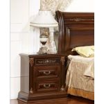 Тумба приліжкова Марсель 3Ш Sofiya з МДФ глянцевий горіх