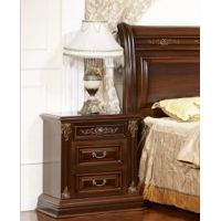 Тумба приліжкова Марсель 3Ш Sofiya з МДФ глянцевий горіх