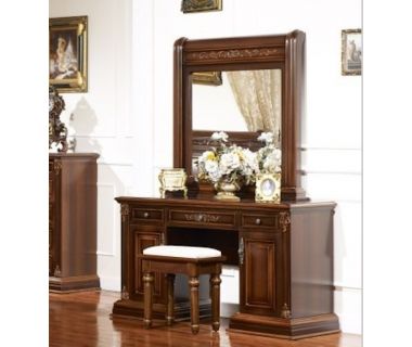 Туалетный столик с зеркалом Марсель 2Ш Sofiya из МДФ орех глянцевый