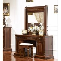 Туалетный столик с зеркалом Марсель 2Ш Sofiya из МДФ орех глянцевый