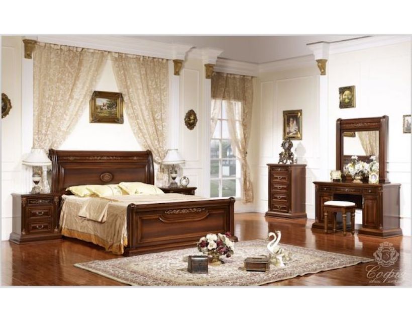 Спальня классическая Марсель Sofiya 180*200 см из МДФ орех