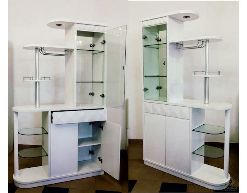 Барна витрина Бордо Sofiya из МДФ белый глянец в интернет магазине мебели "Меблі Даром"