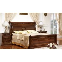 Двоспальне класичне ліжко Марсель Sofiya 180*200 см з МДФ горіх