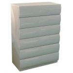 Комод Тифани 6Ш Sofiya из МДФ бежевый глянец в стиле модерн