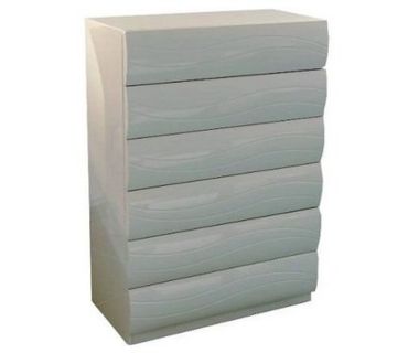 Комод Тифани 6Ш Sofiya из МДФ бежевый глянец в стиле модерн