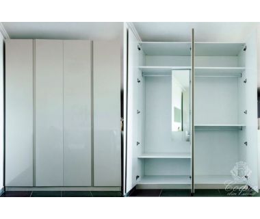 Шкаф 4Д Тиффани Sofiya из МДФ бежевый глянец