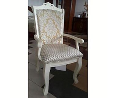 Крісло Сельвія Sofiya з дерева матове біле квітка ромб Крісло Сельвія Sofiya з дерева матове біле квітка ромб