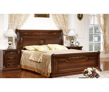 Двуспальная классическая кровать Марсель Sofiya 180*200 см из МДФ орех