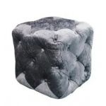 Пуф Черный Бриллиант Sofiya с мягким сиденьем из экокожи