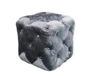 Пуф Черный Бриллиант Sofiya с мягким сиденьем из экокожи