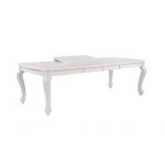 Раскладной стол Сельвия Sofiya 160 (+45, +45)*106 см деревянный белый матовый