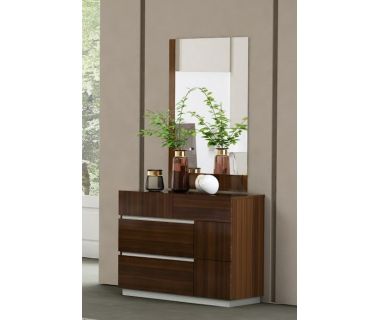 Комод Lion 3Д Sofiya із МДФ глянцевий італійський горіх із МДФ у стилі модерн