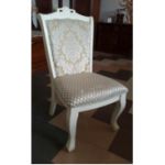 Стілець Сельвія Sofiya з дерева матовий білий квітка ромб