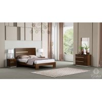 Комплект современной спальни Lion (Лион) с подсветкой Sofiya, итальянский орех, глянец