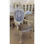 Классический деревянный стул Неаполь белый Sofiya с подлокотниками