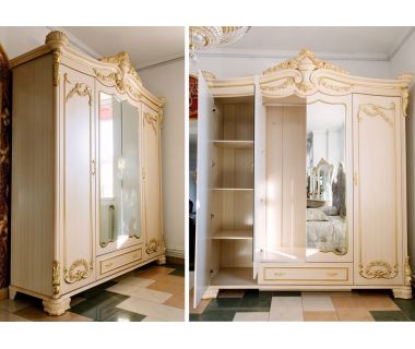 Шкаф классический 4Д Милан Sofiya слоновая кость