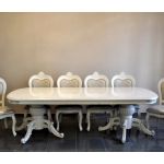 Розкладний стіл Лондон білий Sofiya P22 (2,5м) F овальний з масиву дерева