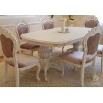 Раскладной стол София 818 белый Sofiya P22 (2,5м) F овальный из массива дерева