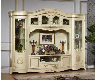 Классическая гостиная Версаль шампань с золотой патиной, матовая