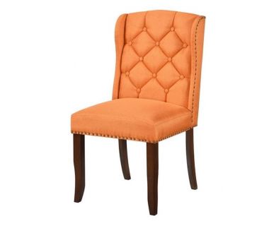 Стильний дерев'яний стілець Порто помаранчевий з м'якою оббивкою Стильний дерев'яний стілець Порто помаранчевий з м'якою оббивкою