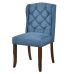Стильный деревянный стул Порто синий с мягкой обивкой