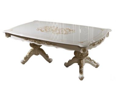 Неаполь (2,4 метра) красивый белый раскладной стол из массива дерева