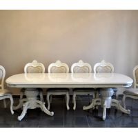 Розкладний стіл Лондон білий Sofiya P22 (2,5м) F овальний з масиву дерева