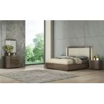 Сучасний спальний гарнітур Zaragoza (Зарагоза) Sofiya з LED підсвічуванням, світлий горіх, глянець