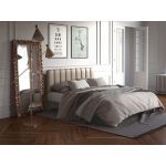 Стильная двуспальная кровать Фуксия с мягким изголовьем