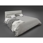 Стильная двуспальная кровать Глория с мягким изголовьем