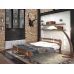 Двоспальне ліжко Айріс з дерева та металу Лофт TENERO (ТЕНЕРО)