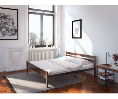 Двуспальная кровать Секвойя с дерева и металла Лофт TENERO (ТЕНЕРО)