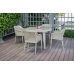 Стол Tilia Osaka d110 см столешница из стекла, ножки пластиковые кремовый в интернет-магазине "Мебли Даром"