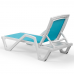 Шезлонг з підлокітниками Tilia Mare біла слонова кістка - бірюзовий в інтернет магазині "Меблі Даром"