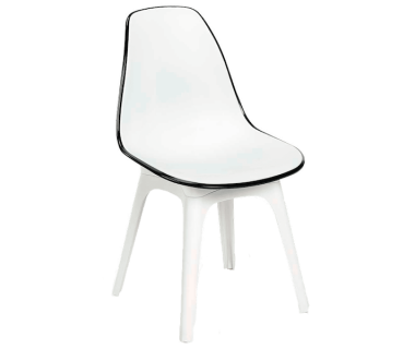 Стілець Tilia Eos біла слонова кістка - чорний