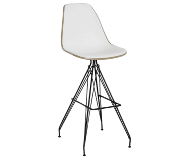 Стул барный Tilia Eos-X ножки металлические крашеные кофейный - белая слоновая кость