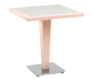 Стол Tilia Antares 70x70 см база хромированная кремовый Стол Tilia Antares 70x70 см база хромированная кремовый