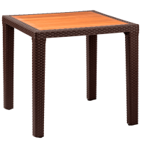 Стол Tilia Antares 80x80 см столешница ироко, ножки пластиковые черный