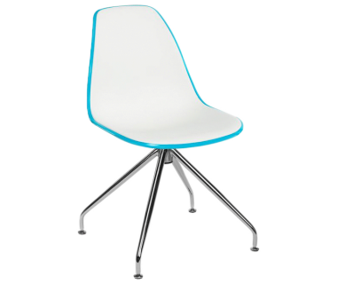 Стул Tilia Eos-Z ножки металлические бирюзовый - белая слоновая кость