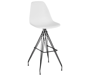 Стул барный Tilia Eos-X ножки металлические крашеные белая слоновая кость - белая слоновая кость